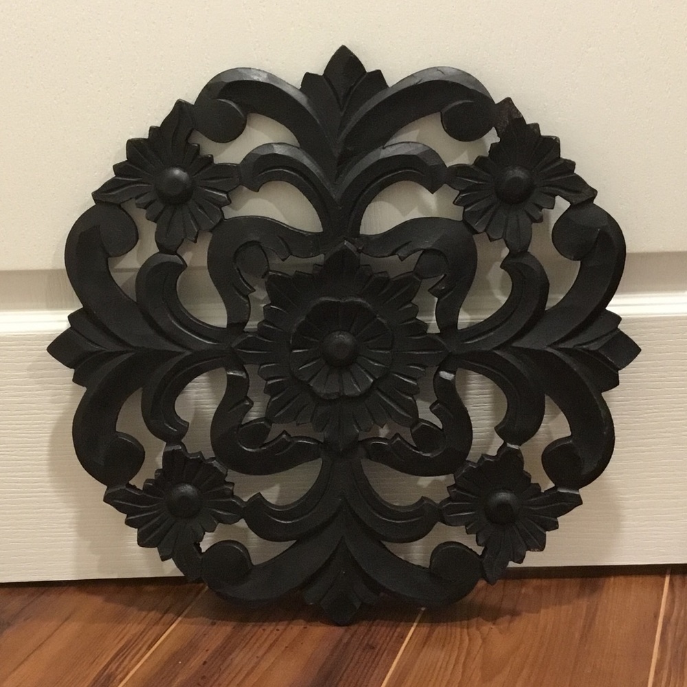 Black Wood-like Wall Art - Like New